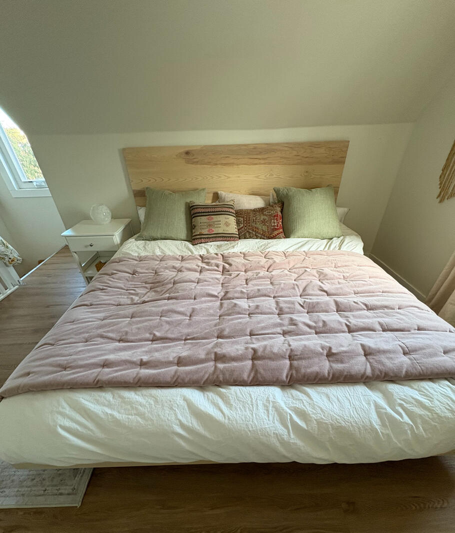 The Maltz Bed. King Size bed frame. Solid Ash. Collapsible design.